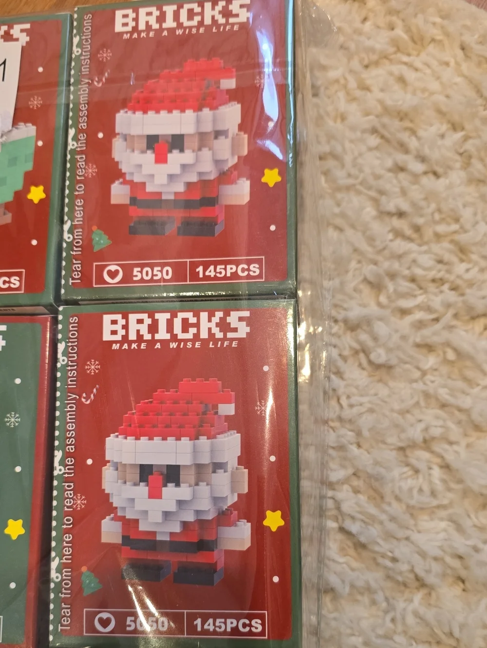 BULK Christmas Bricks Micro Building Toy Set - Assorted Colors 12 Sets